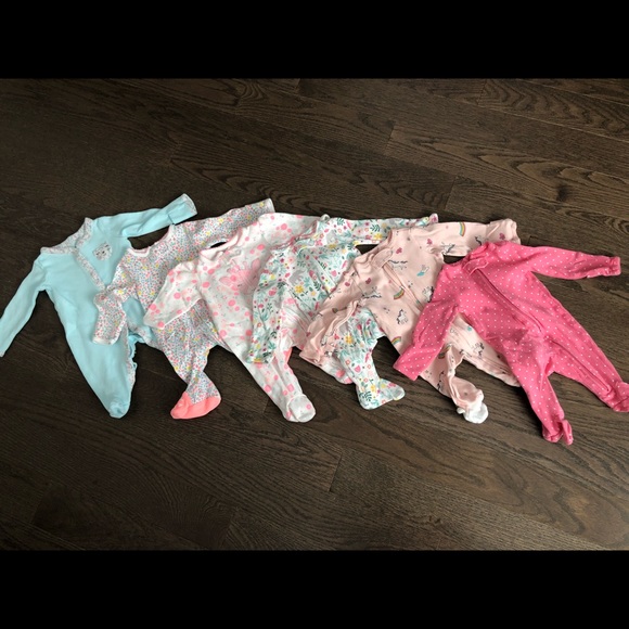 Carters Newborn Baby Girl Pjs (6) - Picture 2 of 4